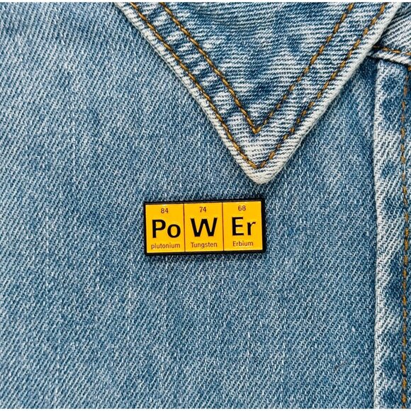 🤩New Oz Enamel Pin POWER Scientists for Science Periodic Table Elements Orange - Picture 1 of 8